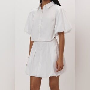 Jonathan Simkhai Sammy Poplin Dress - White - US 6